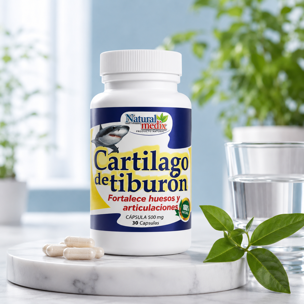 Cartílago de tiburón Natural 30 cap