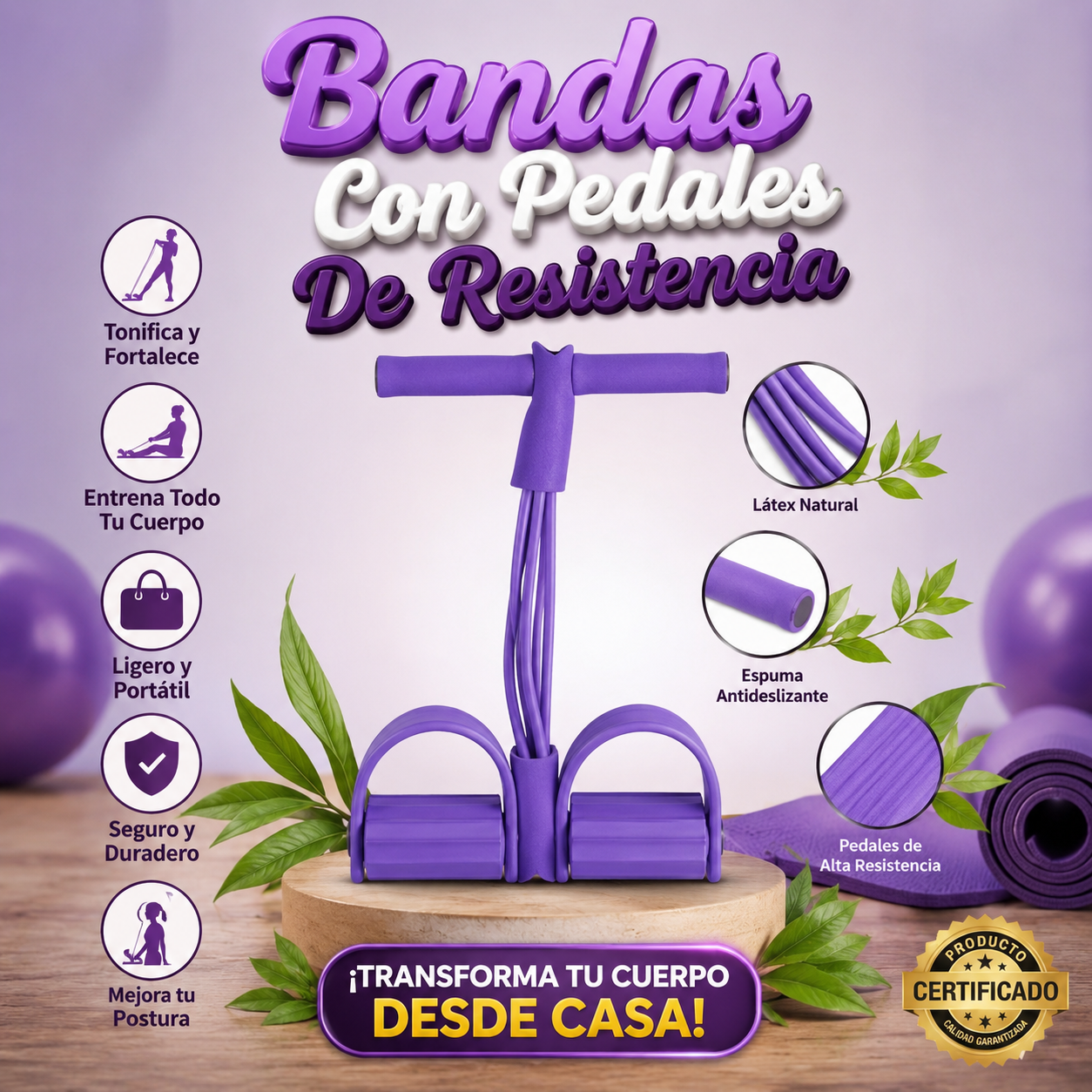 Bandas Con Pedales De Resistencia