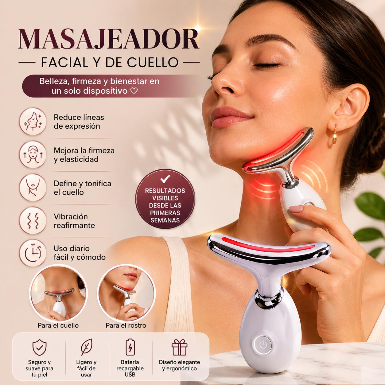 Masajeador Facial Y De Cuello