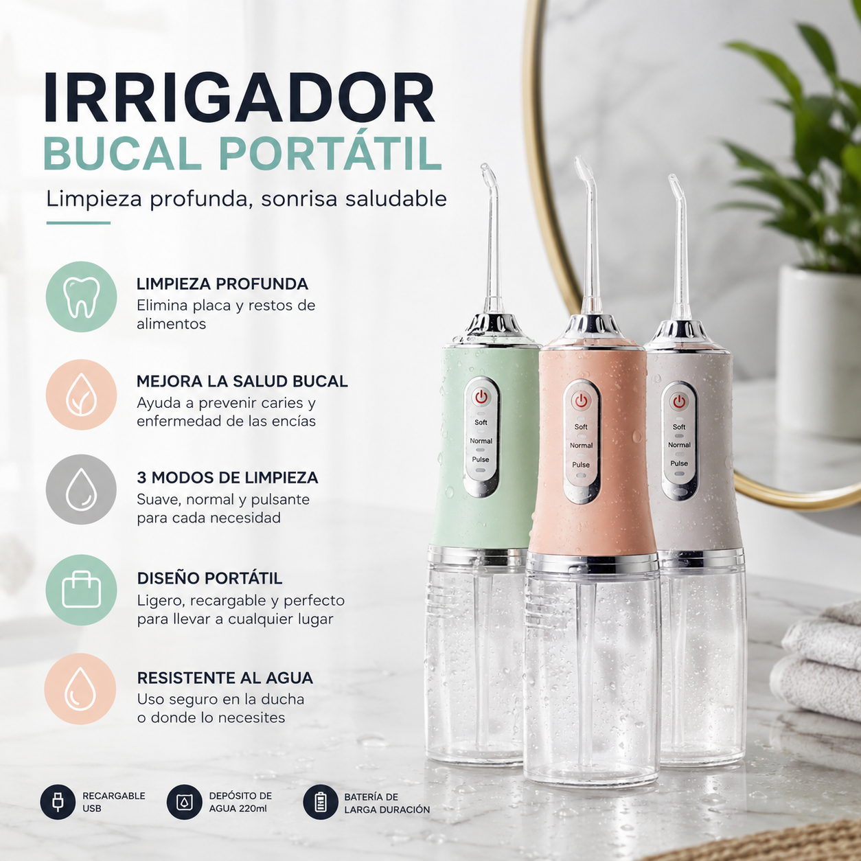 Irrigador Bucal Portátil