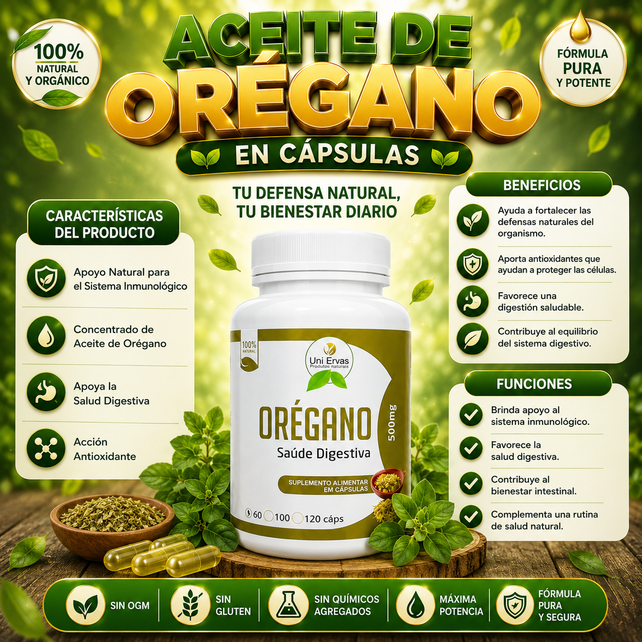 Aceite De Orégano en capsulas