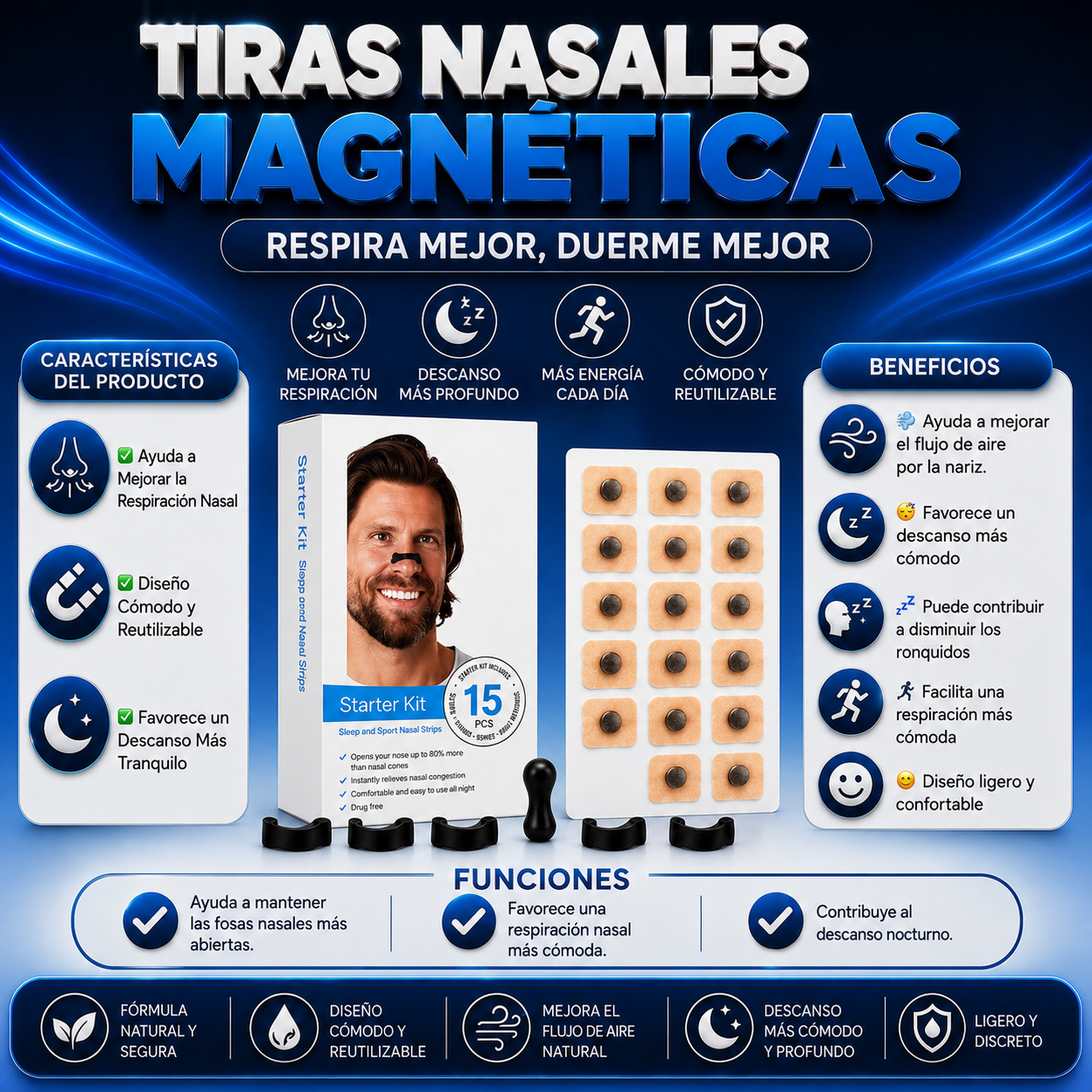 Tiras Nasales Magneticas