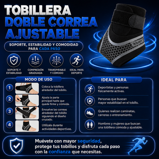 Tobillera Doble Correa Ajustable
